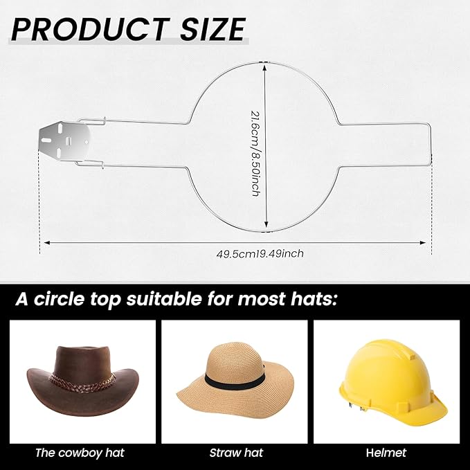 Cowboy Hat Holder for Truck SUV Car, Built-in Spring Design | Firm & Stable | Hat Organizer Stand for Truck Car Accessories