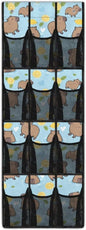 Cute Capibala Shoe Organizer Door Hanger for Dorm Room Essentials Large Capacity Door Hanging Shoe Organizer for Living Room,Mesh Fabric Wall Hanging Storage with 12 Pockets
