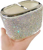Luxury Bling Rhinestone-Embellished Makeup Organizer Box Storage – Large Capacity Cosmetic Brush Lipstick Eyebrow Pencil Storage Box and Desktop Organizer Rack (Silver)