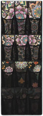 12-Pocket Hanging Storage Bag Behind the Door, Over the Door Organizer Space Saving Storage for Bedroom Closet or College Dorm, Bohemia Flowers