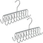 2 Pack of 20 Hook Chrome Closet Hangers for Belts, Ties, Bras, Scarves by Electronix Express