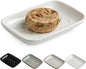 Gomakren Ceramic Soap Dish with Raised Scalloped Design, Versatile Soap Holder & Tray for Bathroom and Kitchen Sink, Prevents Soggy Soap, Modern Decor, Easy to Clean, White (5.59" x 4.02")