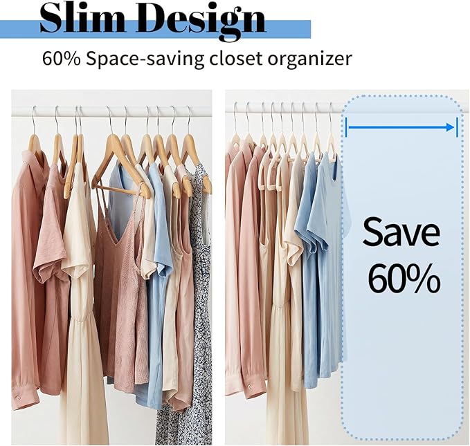 Smartor Velvet Hangers 120 Pack, Non Slip Clothes Hangers with Shoulder Notches, Premium Slim Space Saving Felt Hanger for Closet Organizers and Storage, Heavy Duty Hanger for Coat, Ivory