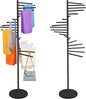 Royxen Scarf Organizer 20 Tiers, Hijab Organizer 60" Height, Purse Holder, Scarf Display for Clothing Store, Home, Black