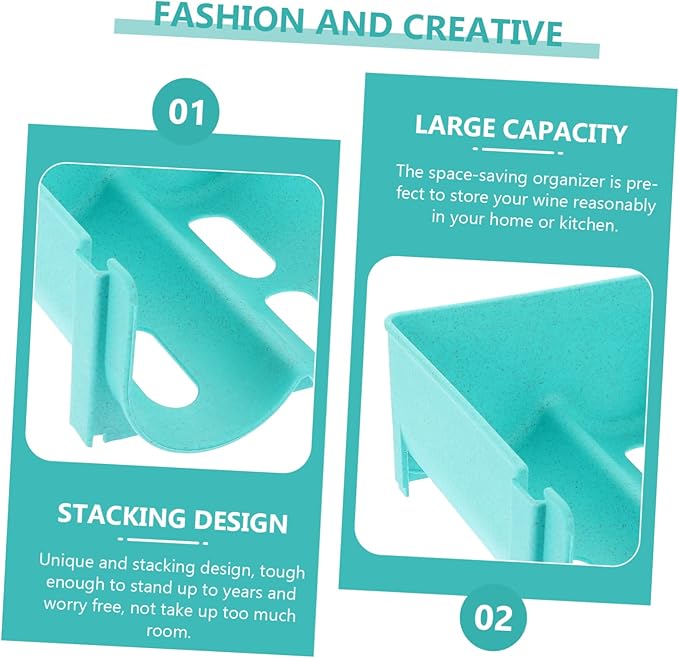PRETYZOOM 4pcs Can Storage Rack Bottle Rack Organizer Material Easy to Stack Wine Holder for Fridge