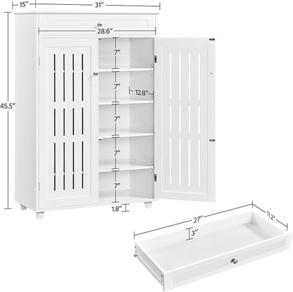 Topeakmart Shoe Storage Cabinet, 5 Tier Adjustable Shoes Organizer with Drawer, Freestanding Shoe Rack for Entryway, Foyer, Hallway