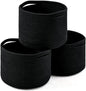 ICERZCZ Small Black Baskets for Organizing, Storage Baskets for Shelves, Small Woven Basket for Storage, Cute Basket for Gifts, Mini Cotton Rope Baskets, 9.7"×9.7"×7" (3 Packs) Black