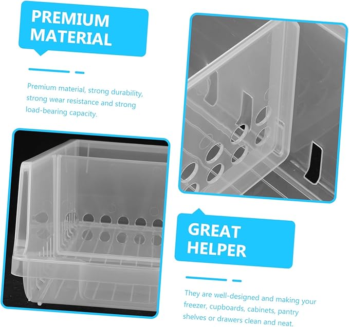 SHOWERORO Soda Can Storage Box Stackable Fridge Drink Organizer Container Canned Food Storage Container Beverage Dispenser for Fridge