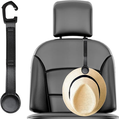 Cowboy Hat Holder for Truck, Magnetic Leather Cowboy Hat Rack for Truck and Car Headrest, Vehicle Organizer for SUV Pickup