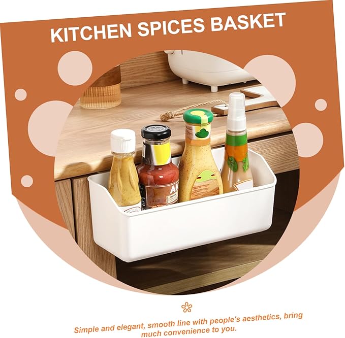 Cabinet Door Hanging Basket Kitchen Organizer Storage Basket for Spices