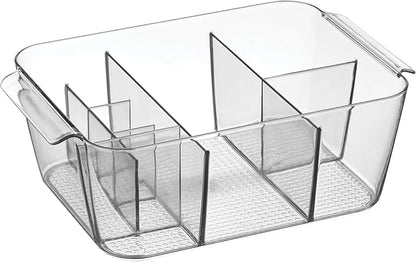 iDesign Makeup Organizer for Countertop - Storage for Cosmetics and Toiletries, Set of 2, Clear, Made in USA