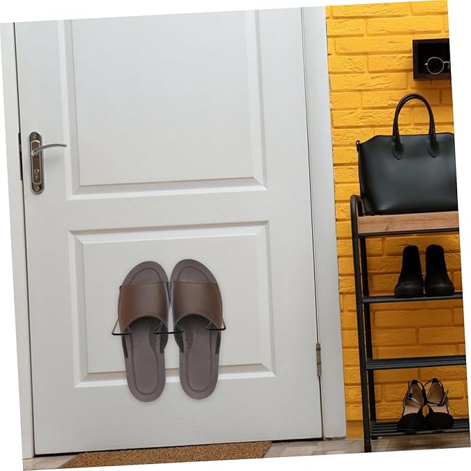 Happyyami 2pcs Over Door Shoe Rack for Boots Wall Mounted Shoe Organizer Easy Installation Space Saving Storage for Entryway Closet and Garage Air Circulation Design to Prevent