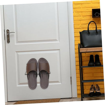 Happyyami 2pcs Over Door Shoe Rack for Boots Wall Mounted Shoe Organizer Easy Installation Space Saving Storage for Entryway Closet and Garage Air Circulation Design to Prevent