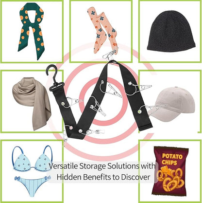 Hat Organizer Baseball Caps Rack Hangers 2PCS Door Hat Racks with 8 Stainless Steel Clips Cap Wall Holder Closet Storage Organizer Over Door Wall Caps Storage Hangers Black