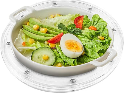 Jersvims 2Pcs 6 Inch Acrylic Turntable Platter, Transparent Turntable Organizer Round Rotating Plate for Kitchen Pantry Cabinet Desk Rack Spice Cake Cookie Decorating