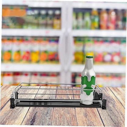 Automatic Pusher Fridge Drinks Organizer Dispenser Smooth Surface Easy Install Stable Beverage Can Holder for Refrigerator Soda Storage