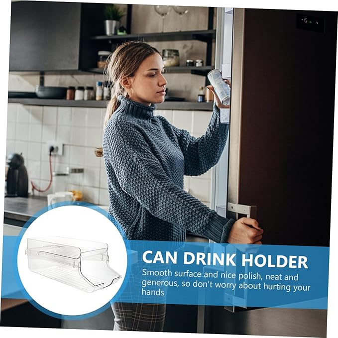 Soda Can Organizer Rack Refrigerator Holder for Beverage Cans Transparent Design for Easy Viewing Storage for Fridge and Pantry
