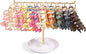 Metal Headband Holder Organizer, 2-Tier Headband Storage with Tray, Hairband Display Stand with Golden Rings, Hair Accessories Claw Clip Organizer for Women and Girls (Gold)