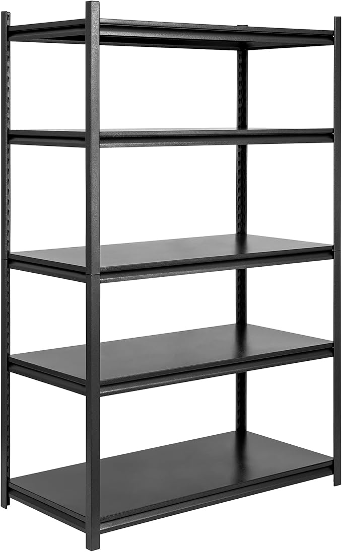 Hzdbhd Garage Shelving Unit 24" D x 48" W x 72" H Heavy Duty Storage Shelves Easy Assembly 5 Tier Adjustable Metal Shelving Utility Shelf Rack Garage Storage Organizer for Basement, Warehouse