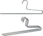 Mawa by Reston Lloyd Trouser Series Non-Slip Space-Saving Clothes Hanger with Single Rod for Pants, Style KH/1, Set of 4, Silver