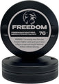Freedom | Metal Container for Zyn, Premium Aluminum Can & Rugged Pouch Holder | Extra Capacity, Knurled Grip & Used Pouch Storage | EDC (Black)