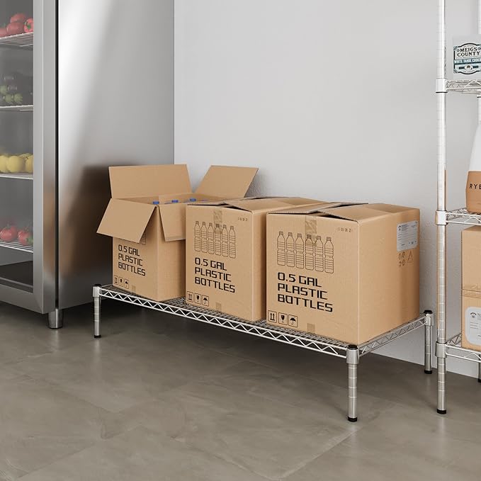 21" Deep x 48" Wide x 8" Height Wire Shelving Kit | 1-Tier | NSF Commercial Storage Rack Unit