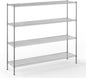 18" Deep x 72" Wide x 64" Height Wire Shelving Kit | 4-Tier | NSF Commercial Storage Rack Unit