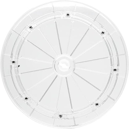 8 Inch Acrylic Turntable Organizer, Clear 360 Degree Rotation Round Turntable for Kitchen Pantry Table Countertop Cabinet Decorating