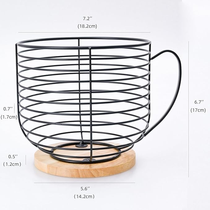 Large Capacity Coffee Pod K Cup Holders - Storage Organizer - Black Wire Rack - Coffee Bar Accessories