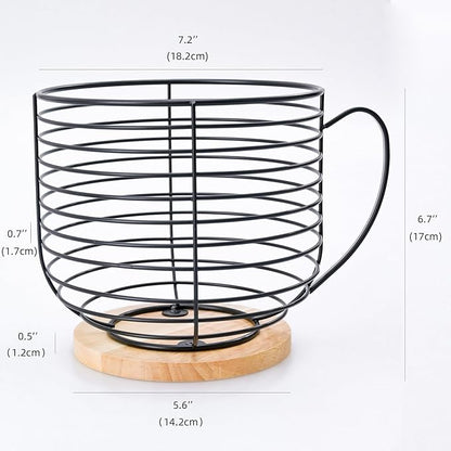 Large Capacity Coffee Pod K Cup Holders - Storage Organizer - Black Wire Rack - Coffee Bar Accessories
