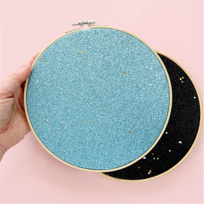 REOVE Pin Collection Display Stand, Blue, Pin Display Board, Wall Mount, Glittering Stars, Jewelry Storage for Enamel Pins, Patches, Buttons, Holds Brooch, Earrings, Necklace, Rings