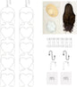 LINFIDITE 10 Pack Hat Rack Hanging Baseball Caps Display Storage Rack Hat Organizer Wigs Rack Over Door Wall Mounted Scarves Handbags Storage Holder for Door, Wall, Closet, Bathroom,White