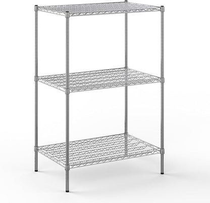 24" Deep x 36" Wide x 54" Height Wire Shelving Kit | 3-Tier | NSF Commercial Storage Rack Unit