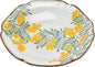 aito 111258 Mimosa Style Curry Plate, Pasta Plate, Approx. 8.7 x 8.3 inches (22 x 21 cm), Floral, Microwave, Dishwasher Safe, Yellow, Mino Ware, Made in Japan