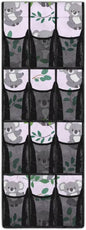 Koala Over the Door Shoe Organizer, Clear Hanging Shoe Rack Holder with 24 Pockets, Foldable Shoe Storage for Slippers, Sandals, High Heels, Sneakers or Accessories