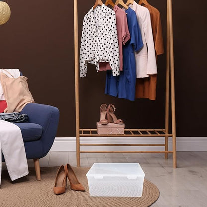 Garneck Thickened Stackable Shoe Boxes with Lids, Large Capacity Plastic Shoe Storage Organizer for Closet Dustproof and Moisture Resistant