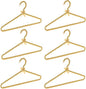 6-Piece Pearl Clothes Hanger Set Wedding Hanger Bridal Bridesmaid Hangers for Wedding Dress Standard Pearl Hangers (Gold, 6)