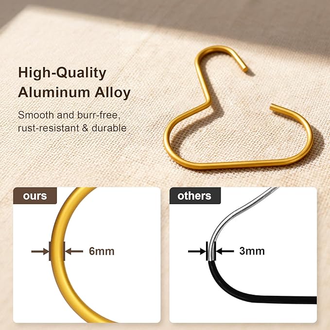 Belt Hanger for Closet, Great Space Saving Belt Hanger, Durable and Sturdy Steel Material, Smooth & Burr-Free Surface, Easy to Use, Multipurpose Closet Hangers for Storing Ties, Scarfs, Hats, 6 Pack