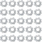 25 Pack 4 Inch Lazy Susan Hardware Kit, Zinc-Plated Swivel Plate, Square Rotating Bearing Turntable for Serving Trays, Kitchen Storage Racks, Craft Project