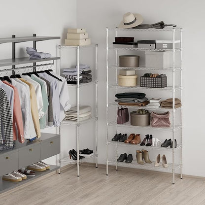 14" Deep x 42" Wide x 86" Height Wire Shelving Kit | 8-Tier | NSF Commercial Storage Rack Unit
