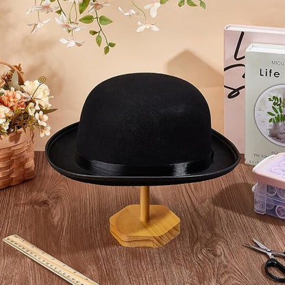 BENECREAT Hat Display Stands with Stable Base, 6.8x6.2x2.3inch Antique Style Tabletop Cap Holder for Retailer Trade Shows, Boutique Window Displays, Vendors Sales