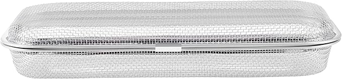 Chopstick Holder for Dishwasher, Kitchen Small utensil organizer for drawer, Mesh 304 Stainless Steel with Lid and Lock, Great accessory for Chopstick or Straw