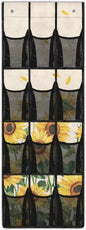 Sunflower Behind Door Shoes Hang Holder Rack,Storage for Small Spaces,Shoes Hanger Storage Organizer Bag for Bedroom Unique Print