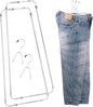 Colingmill 2 Sets Pants Stretcher Wrinkle Free Pants Hangers Hang to Dry Stretchers for Creased Wrinkle Free Slacks Without Ironing (Silvery)