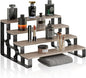 4 Tier Perfume Organizer for Men,Wooden Makeup Organizer,Cologne Stand for Men,Bathroom Organizers and Storage for Vanity,Display Shelf(Walnut-Width=11.2")