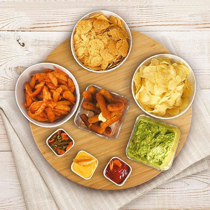 20 Inch Extra Large Bamboo Lazy Susan Turntable - 50 cm (19.7 Inch) Round Rotating Serving Tray for Kitchen, Dining Table & Parties (Bamboo, 20 Inch)