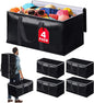 StoreHappily Heavy-Duty & Extra Capacity Moving Bags with Backpack Straps, Storage Totes with Double Zipper & Strong Handles, Packing Bags Alternative to Moving Boxes, Moving Supplies (4 Pack, Black)