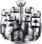 Westmark Spice Organiser Lisbon - Practical 7 Piece Spice Shaker Set with Rondelle Round Rotating with Large Carry Handle Spice Jars 125ml