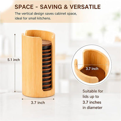 Mason Jar Lid Organizer (2pcs), Mason Jar Lid Storage Made, Suitable for Mason/Canning/Bamboo Lids, Fit Perfectly, Stackable Steady (Wide Mouth)