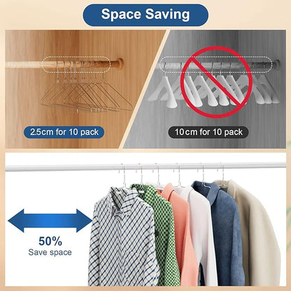 SPECILITE Metal Wire Hangers 100 Pack, Bulk for Commercial and Home, 16 Inch 12 Gauge Ultra Thin for Standard Size Clothes, Coats, Suits, Shirts-Chrome